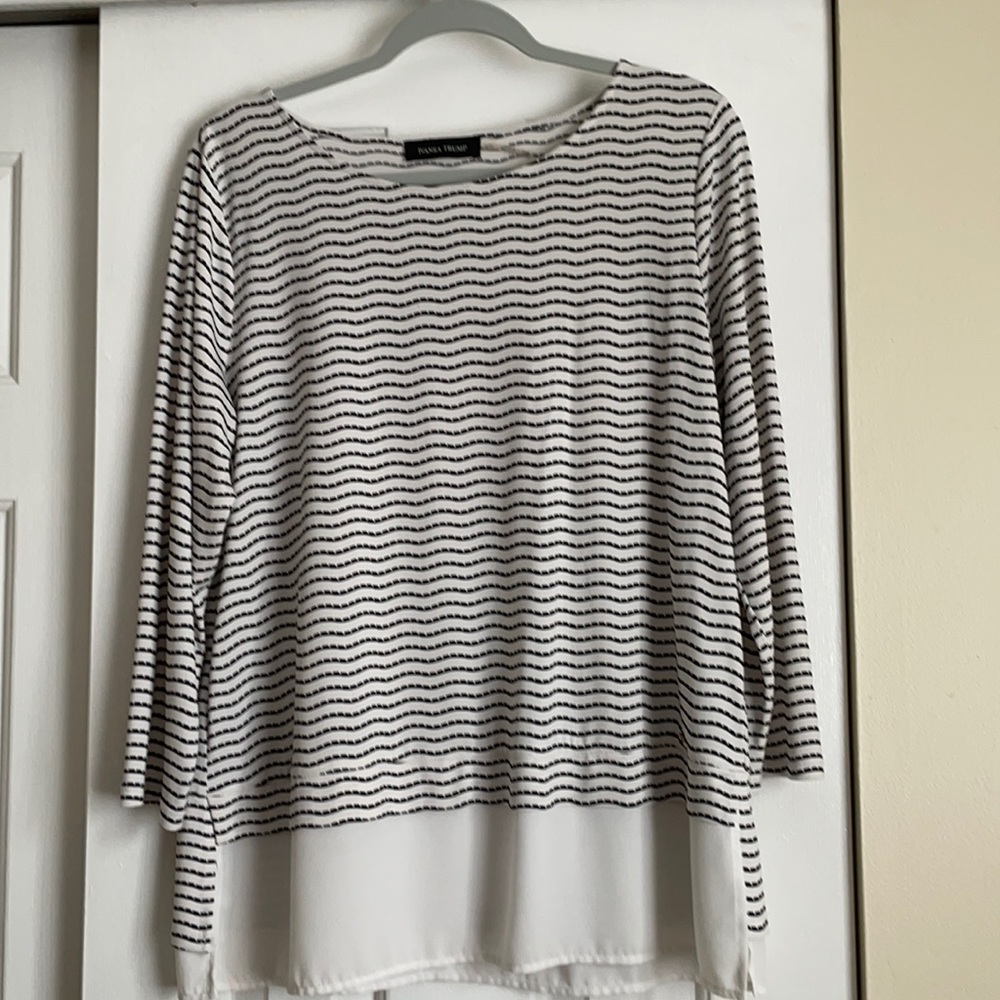Ivanka Trump black and white top